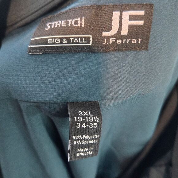 JF j. Ferrar long sleeve button down shirt stretchy big and tall sz 3XL - Picture 4 of 6